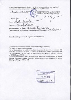 Dichiarazione della Soprintendenza Archivistica Campania (Pag. 3)